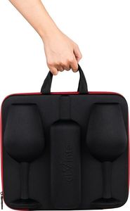 diVinto Etui na wino z kieliszkami Who cares Black 10