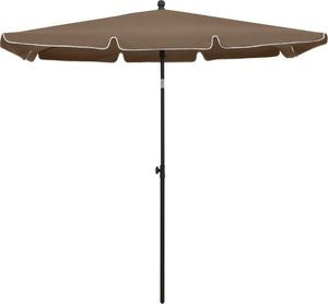 vidaXL Parasol ogrodowy na słupku, 210x140 cm, kolor taupe 3