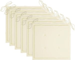 vidaXL Sztaplowane krzesła ogrodowe z poduszkami, 6 szt., tekowe 7