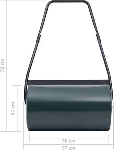 vidaXL Walec do trawnika zielono-czarny 7