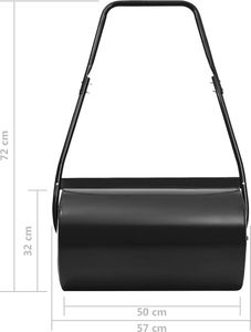 vidaXL Walec do trawnika czarny 7