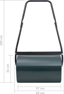 vidaXL Walec do trawnika zielono-czarny 7