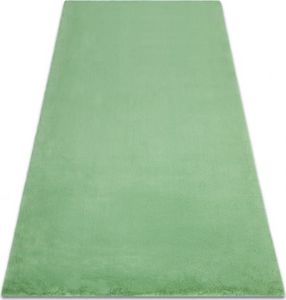 Dywany Łuszczów Dywan BUNNY zielony IMITACJA FUTRA KRÓLIKA, 60x100 cm 1