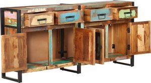 vidaXL Szafka, 172x35x80 cm, lite drewno odzyskane 5