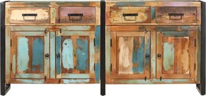 vidaXL Szafka, 172x35x80 cm, lite drewno odzyskane 6