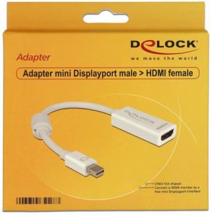 Adapter AV Delock DisplayPort Mini - HDMI biały (65128) 2