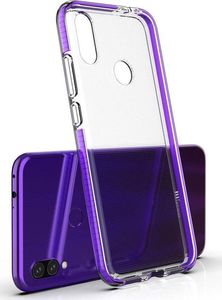 Hurtel Spring Case pokrowiec żelowe etui z kolorową ramką do Xiaomi Redmi Note 7 ciemnoróżowy 3