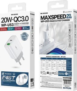 Ładowarka WK Design WP-U53 1x USB-A 1x USB-C 3 A (WK-WP-U53) 2