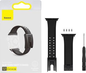 Baseus Baseus Slip-Thru pasek opaska bransoleta do Apple Watch 3/4/5/6/SE 38mm/40mm czarny (LBWSE-01) 19