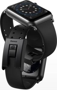 Baseus Baseus Slip-Thru pasek opaska bransoleta do Apple Watch 3/4/5/6/SE 38mm/40mm czarny (LBWSE-01) 4