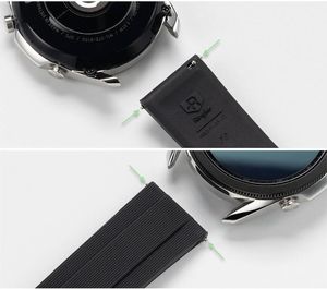 Ringke Ringke Rubber One silikonowa bransoleta opaska pasek do zegarka smartwatch Samsung Galaxy Watch 3 45 mm czarny (COM-B-22-10) 3