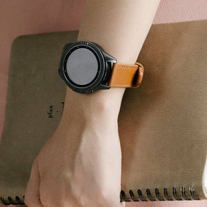 Ringke Ringke Leather One Classic skórzana bransoleta opaska pasek do zegarka smartwatch Samsung Galaxy Watch 3 45 mm czarny (COM-B-22-20) 8