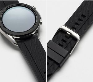 Ringke Ringke Rubber One silikonowa bransoleta opaska pasek do zegarka smartwatch Samsung Galaxy Watch 3 41 mm czarny (COM-B-20-10) 2