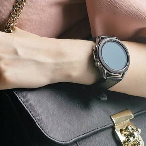 Ringke Ringke Leather One Classic skórzana bransoleta opaska pasek do zegarka smartwatch Samsung Galaxy Watch 3 41 mm czarny (COM-B-20-20) 7