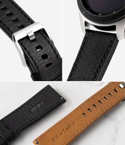 Ringke Ringke Leather One Classic skórzana bransoleta opaska pasek do zegarka smartwatch Samsung Galaxy Watch 3 41 mm brązowy (COM-B-20-21) 2