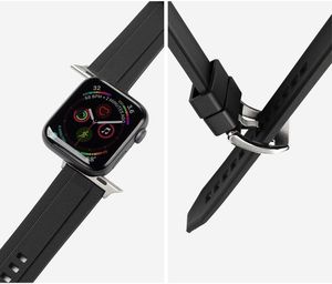 Ringke Ringke Rubber One silikonowa bransoleta opaska pasek do zegarka smartwatch Watch 6 44mm / Watch 5 44mm / Watch 4 44mm / Watch SE 44mm czarny (AW-B-44-10) 3