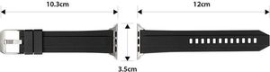 Ringke Ringke Rubber One silikonowa bransoleta opaska pasek do zegarka smartwatch Watch 6 44mm / Watch 5 44mm / Watch 4 44mm / Watch SE 44mm czarny (AW-B-44-10) 7