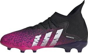 Adidas Czarno-różowe buty piłkarskie korki Adidas Predator Freak.3 FG FW7530 - Junior 29 3