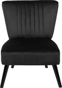 Shumee Fotel welurowy czarny VAASA 2