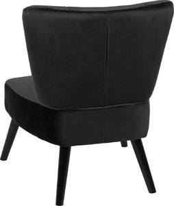 Shumee Fotel welurowy czarny VAASA 4