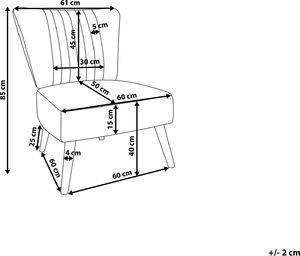 Shumee Fotel welurowy czarny VAASA 8