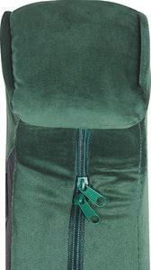 Shumee Welurowy fotel z podnóżkiem zielony SANDSET 8