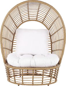 Shumee Rattanowy fotel kokon beżowy LIDO 3