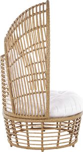 Shumee Rattanowy fotel kokon beżowy LIDO 4