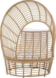 Shumee Rattanowy fotel kokon beżowy LIDO 5