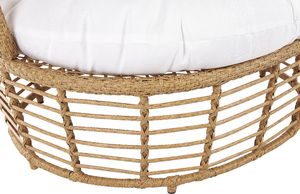 Shumee Rattanowy fotel kokon beżowy LIDO 6