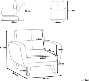 Shumee Fotel czarny FLORLI 9