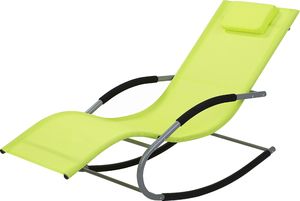 Shumee Leżak ogrodowy limonkowy CARANO 2