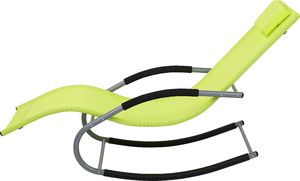 Shumee Leżak ogrodowy limonkowy CARANO 4