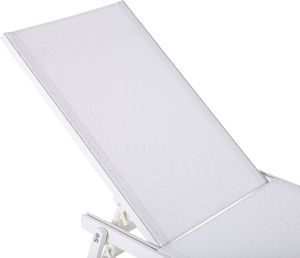 Shumee Leżak ogrodowy biały PORTOFINO 4