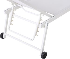 Shumee Leżak ogrodowy biały PORTOFINO 6