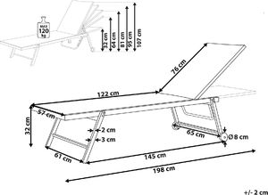 Shumee Leżak ogrodowy biały PORTOFINO 8