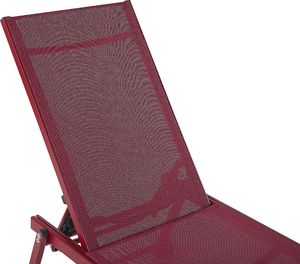 Shumee Leżak ogrodowy bordowy PORTOFINO 4