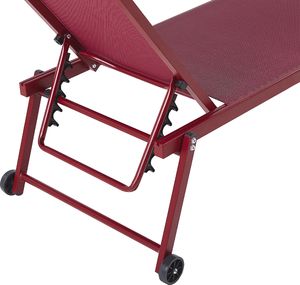 Shumee Leżak ogrodowy bordowy PORTOFINO 6