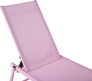 Shumee Leżak ogrodowy różowy PORTOFINO 4