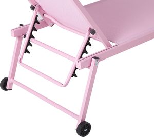 Shumee Leżak ogrodowy różowy PORTOFINO 6