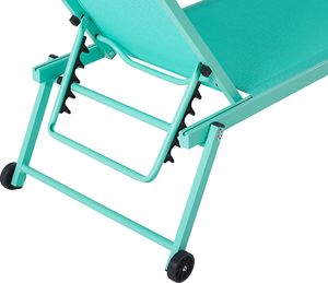 Shumee Leżak ogrodowy turkusowy PORTOFINO 6