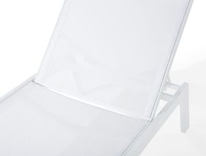 Shumee Leżak ogrodowy biały CATANIA II 4