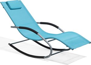 Shumee Leżak ogrodowy turkusowy CARANO 4