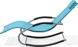 Shumee Leżak ogrodowy turkusowy CARANO 6