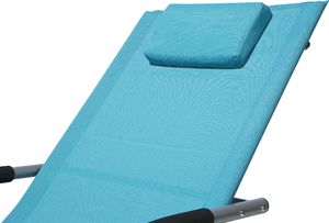 Shumee Leżak ogrodowy turkusowy CARANO 8