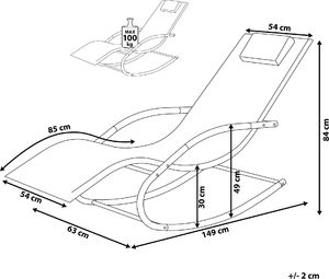 Shumee Leżak ogrodowy turkusowy CARANO 9