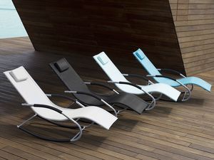 Shumee Leżak ogrodowy szary CARANO 2