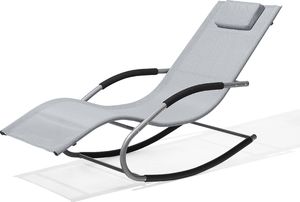 Shumee Leżak ogrodowy szary CARANO 4