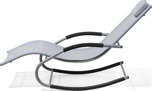 Shumee Leżak ogrodowy szary CARANO 6