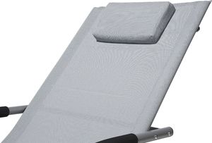 Shumee Leżak ogrodowy szary CARANO 8